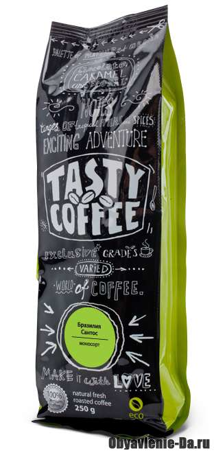 Объявление Моносорта, плантационный кофе TastyCoffee