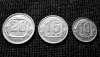 Комплект редких, мельхиоровых монет 1936 года.